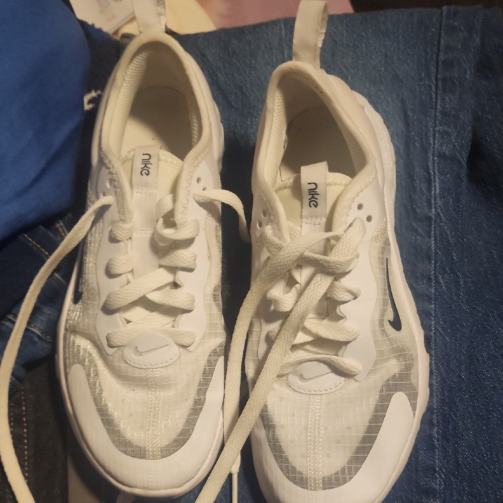 Nike White and Gray Athletic Shoes